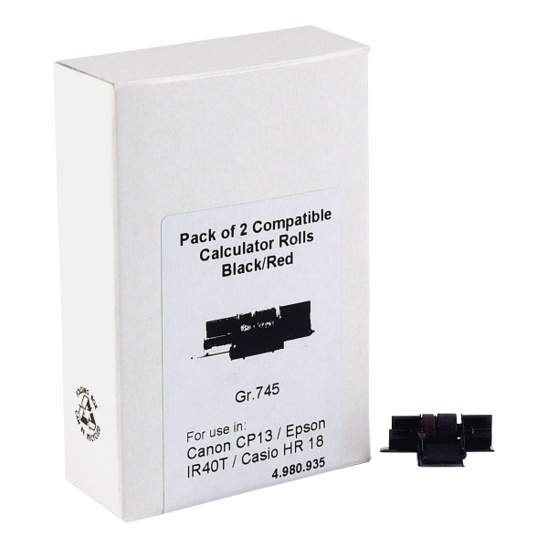 Ir40T Compatible Ink Ribbon Black / Red - Pack Of 2