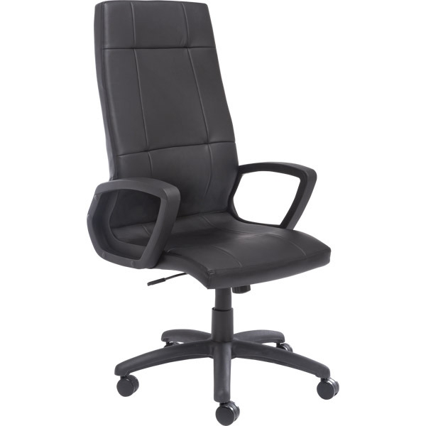 OMEGALINE LEATHER MANAGEMENT CHAIR BLACK