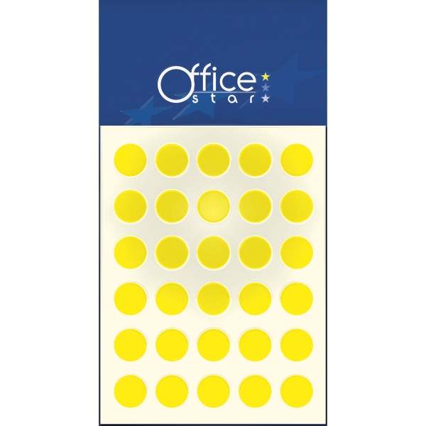 AVERY COLOUR LABELS DIAM. 15MM - BOX OF 180 YELLOW