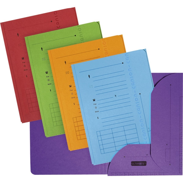 Elba inner folders with 2 flaps assorted colours - pack of 25