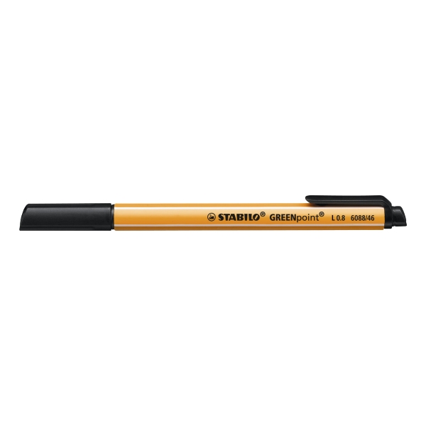 Stabilo Greenpoint Nylon Sign Pen Black - Box Of 10