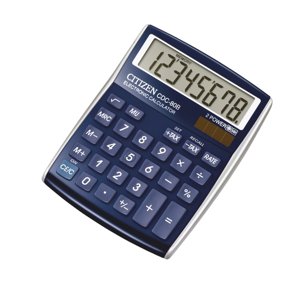 CITIZEN CDC-80  CALCULATOR 8 DIGITS BLUE