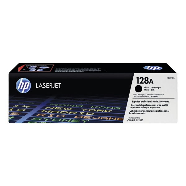 Tóner láser HP 128A negro CE320A para LaserJet CM1415 y CP1525 Series