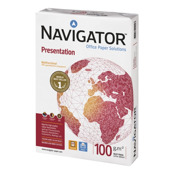 Papier Navigator Presentation, A4 100 g/m² - biely