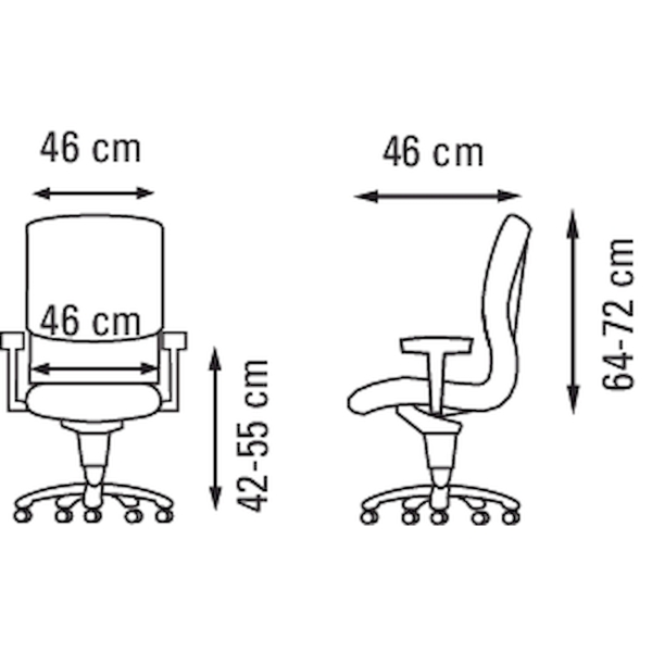 Prosedia D-Line 5156 synchroon mechanisme zwart