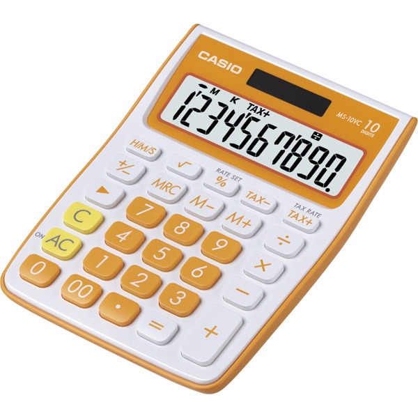 Casio MS-10VC desk calculator orange - 10 numbers