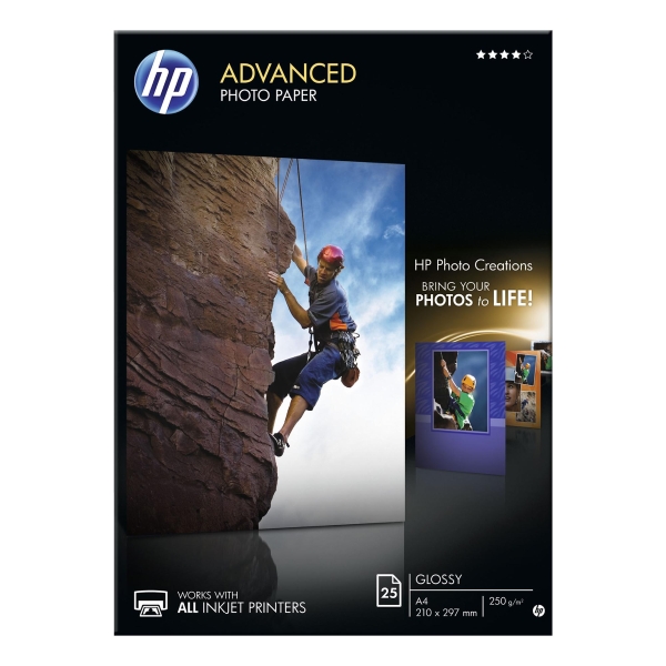 HP ADVANCED GLOSSY PHOTO PAPER A4 Q5456A - PACK OF 25 SHEETS