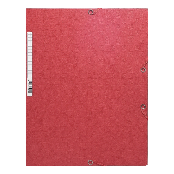 Exacompta Scotten A4 Elasticated 3 Flap File, 425gsm, Red, Pack 50