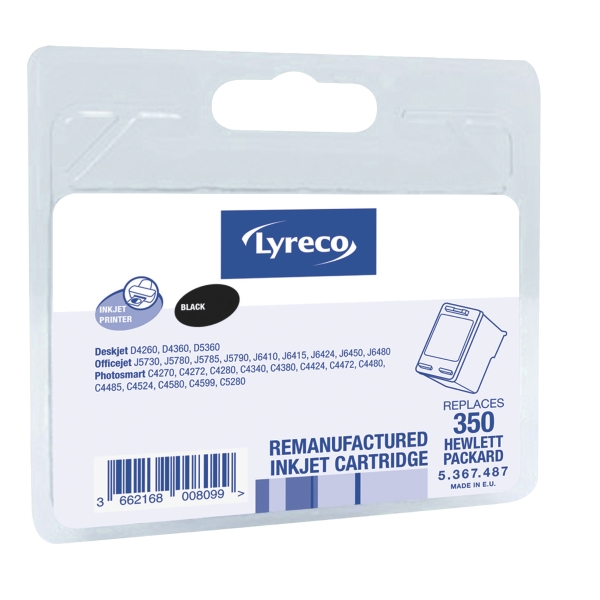 LYRECO HP COMPATIBLE INKJET CARTRIDGE FOR HP350 CB335EE BLACK