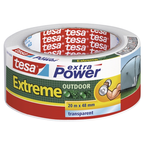 TESA EXTRA POWER EXTREME OUTDOOR TAPE TRANSPARENT 48MM X 20M