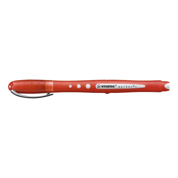 STABILO WORKER COLORFUL ROLLER BALL PEN 0.8MM RED