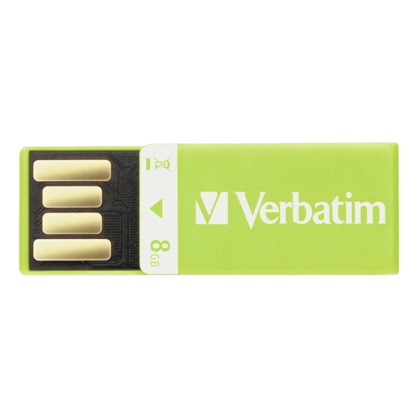 VERBATIM CLIP-IT USB FLASH DRIVE 4GB GREEN