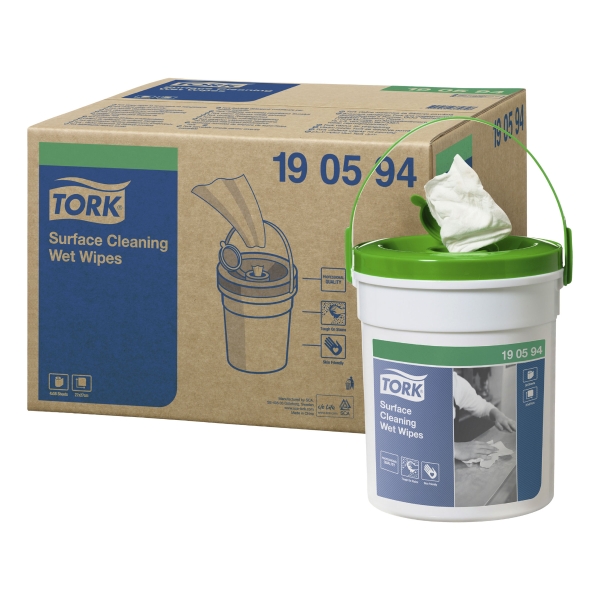 TORK WET WIPE SURFACE CLEANER TUB OF 25