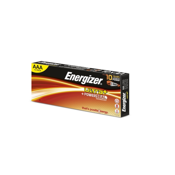 ENERGIZER ULTRA+ BATTERIES LR03/AAA - PACK OF 10