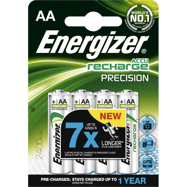 ENERGIZER RECHARGEABLE BATTERIES HR6/AA 2400MAH - PACK OF 4