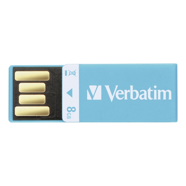 VERBATIM CLIP-IT USB FLASH DRIVE 4GB BLUE