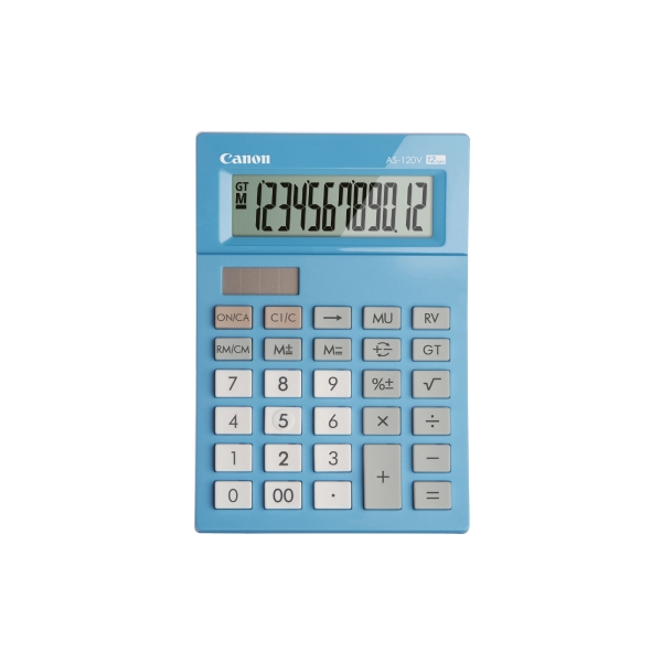 CANON AS-120 POCKET CALCULATOR 12 DIGITS BLUE