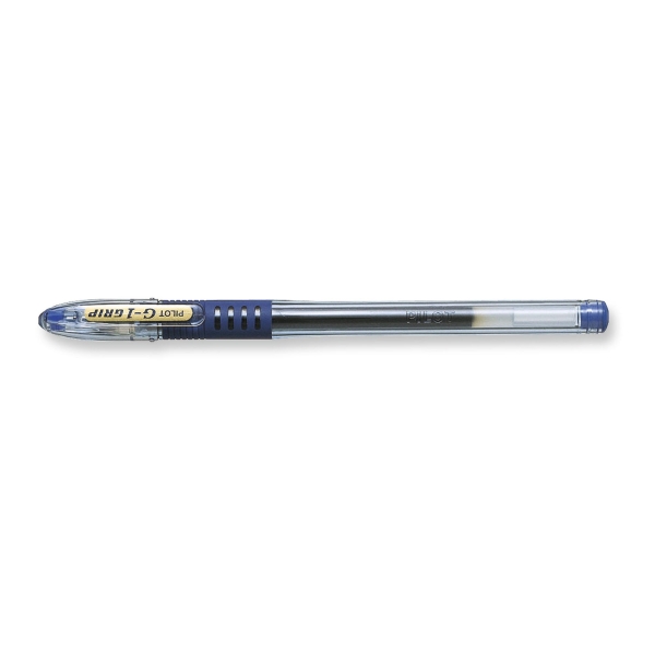 PILOT G1 GRIP GEL INK ROLLER BALL BLUE PENS 0.5MM LINE WIDTH - BOX OF 12