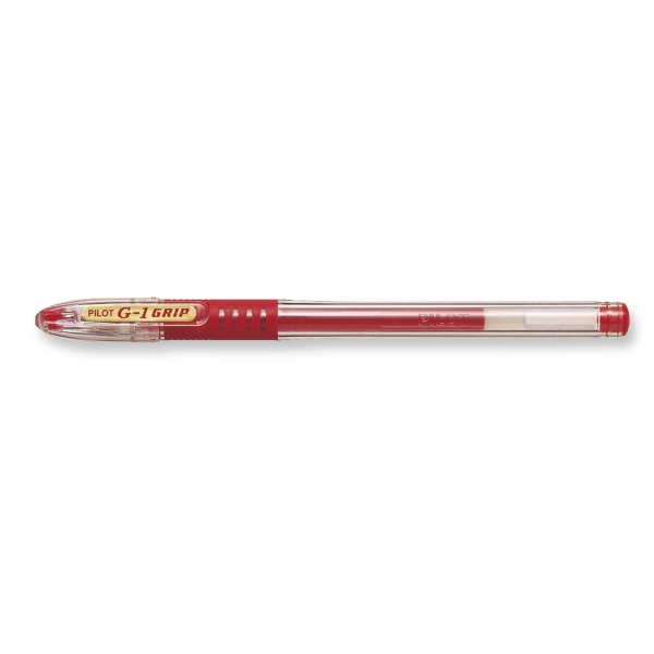 Pilot G-1 Grip refillable gel roller with cap 0,7mm red