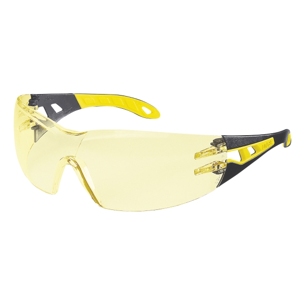 SAFETY SPECTACLES UVEX PHEOS 9192.385 BLK/YLLW AMBER