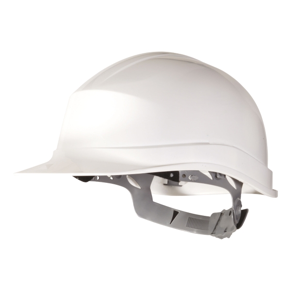 Delta Plus Zircon Un-vented White Safety Helmet With Manual Adjustment