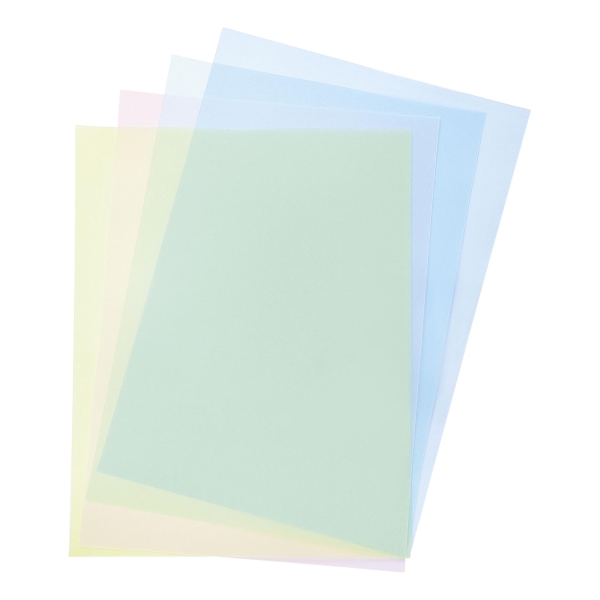 PAVO GLOSSY PP TRANSPARENT COVERS A4 PP BLUE