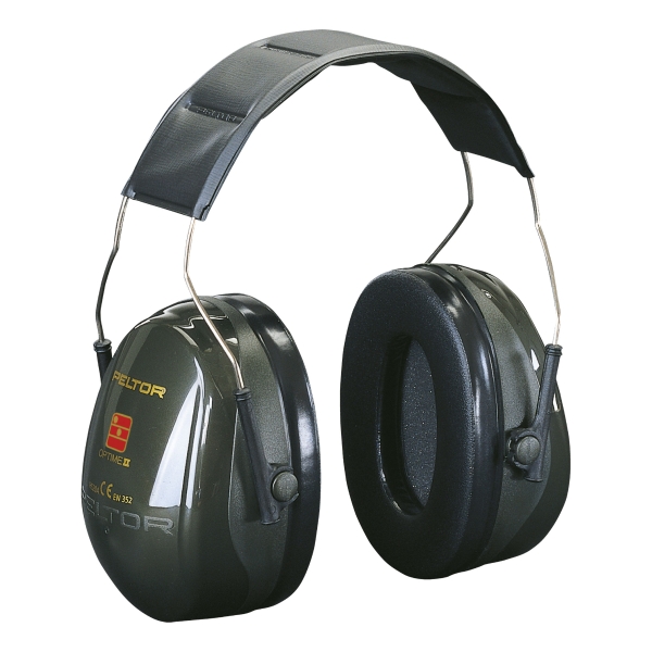 Kapselgehörschützer 3M Optime II, 31dB, mit Kopfbügel, grau/schwarz