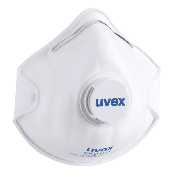 Caixa de 15 máscaras UVEX Silv-Air 2110 FPP1 moldadas com válvula