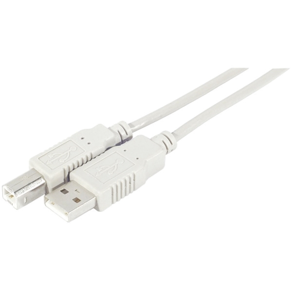 USB 2.0-Kabel CUC 149382, Typ A/B, 5m Kabel, grau