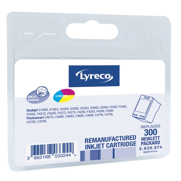 LYRECO HP COMPATIBLE INKJET CARTRIDGE FOR HP300 CC643 COLOUR