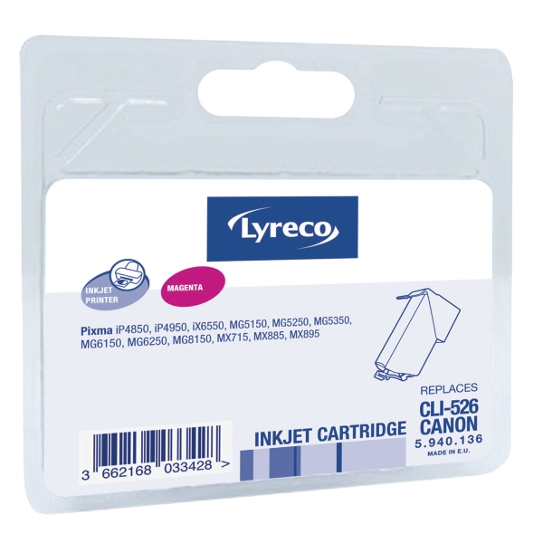 LYRECO CANON COMPATIBLE INKJET CARTRIDGE FOR CL526 MAGENTA