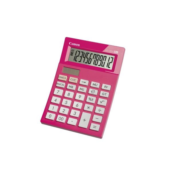 CANON AS-120 POCKET CALCULATOR 12 DIGITS PINK