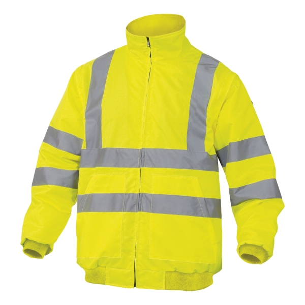 Blouson haute visibilité 2 en 1 Deltaplus Reno - jaune fluo - taille M