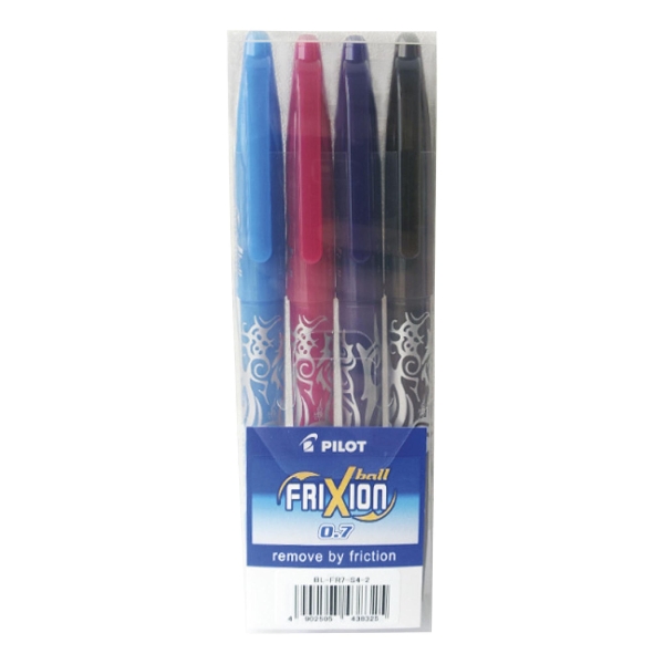 Pilot Frixion Ball Pen Assorted - Wallet of 4