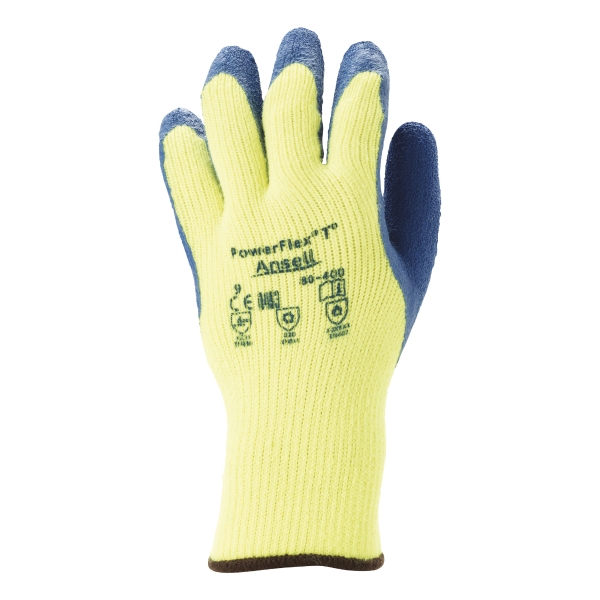 Ansell Powerflex 80-400 koudebestendige handschoenen - maat 9 - pak van 12 paar