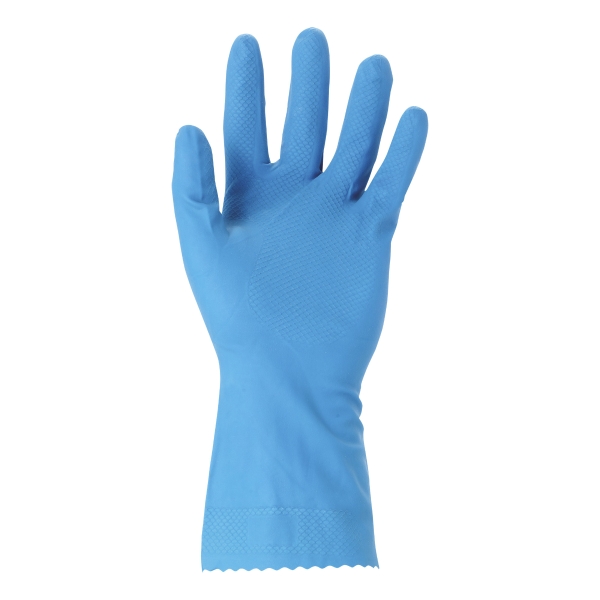 ANSELL PAIR UNIVERSAL NATURAL RUBBER CHEMICAL GLOVES BLUE SIZE 6.5/7
