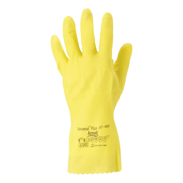 ANSELL UNIVERSAL CHEMICAL GLOVES YELLOW SIZE 9 - 1 PAIR