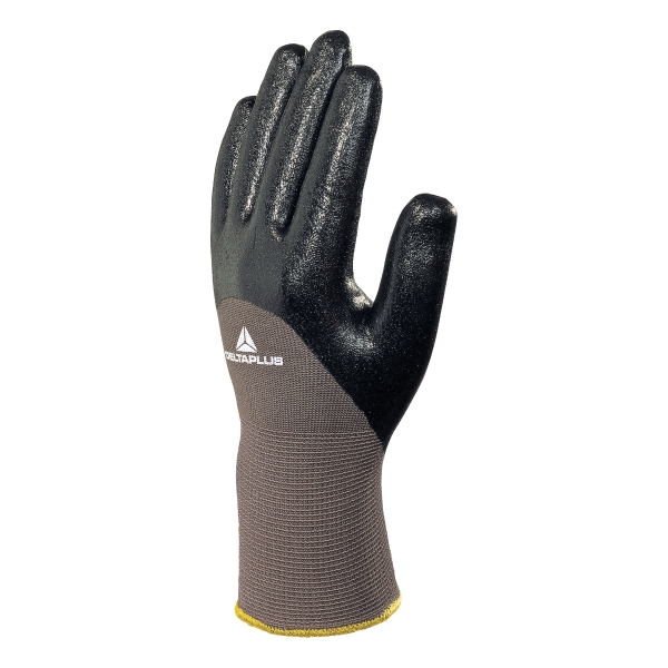 Paire de gants Deltaplus VE713 polyamide enduit nitrile noirs taille 9