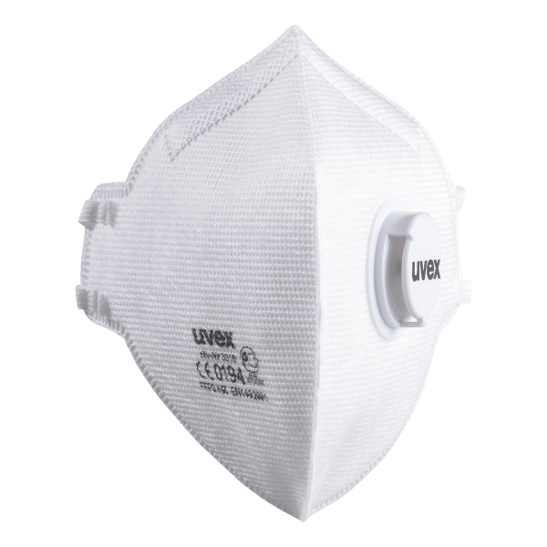 Uvex Silv-Air C 3310 FFP3 Flatfold Disp Respirator Masks With Valve (Bx of 15)