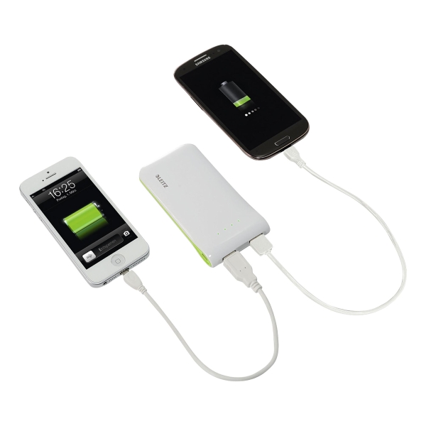 Leitz Complete portable USB charger for mobile devises - white