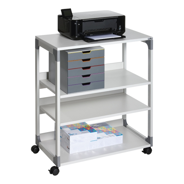 Durable Multi-System Trolley - 4 Different Levels -Powder Coated Metal - Grey