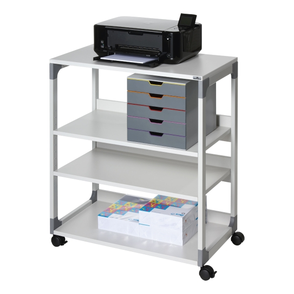 Durable Multi-System Trolley - 4 Different Levels -Powder Coated Metal - Grey