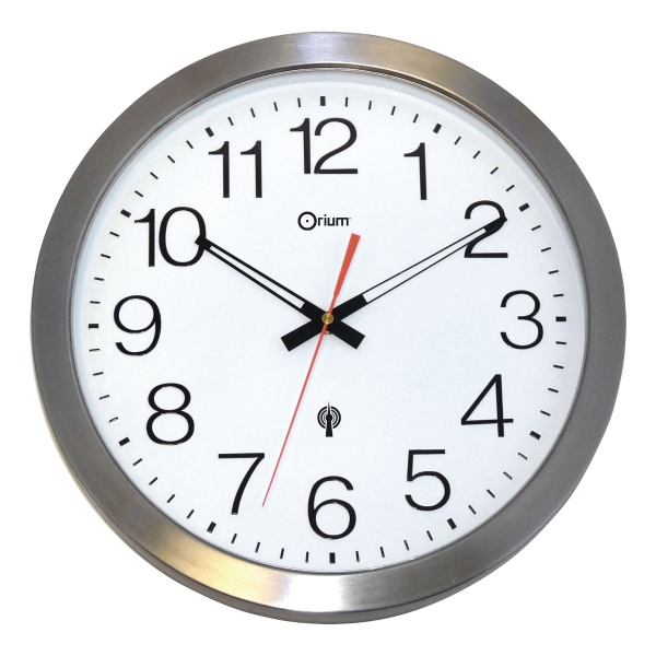 Horloge Cep Orium - étanche - radio pilotée - Ø 35,5 cm - inox