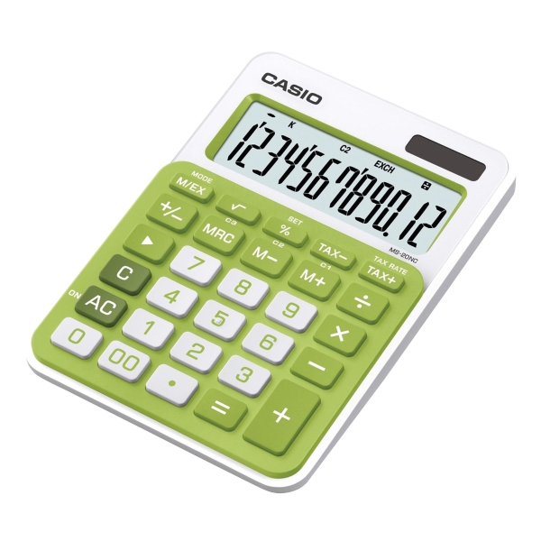Kalkulator nabiurkowy CASIO MS-20NC, zielony