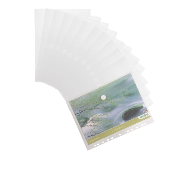 TARIFOLD T-COLLECTION PP PUNCHED ENVELOPES A4 CLEAR - PACK OF 12
