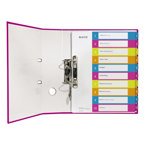 LEITZ WOW A4+ DIVIDERS ASSORTED COLOURS