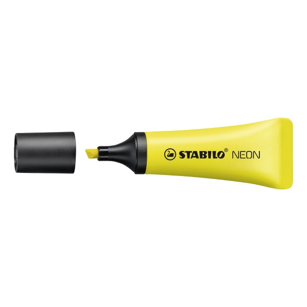 STABILO NEON YELLOW HIGHLIGHTER - PACK OF 10