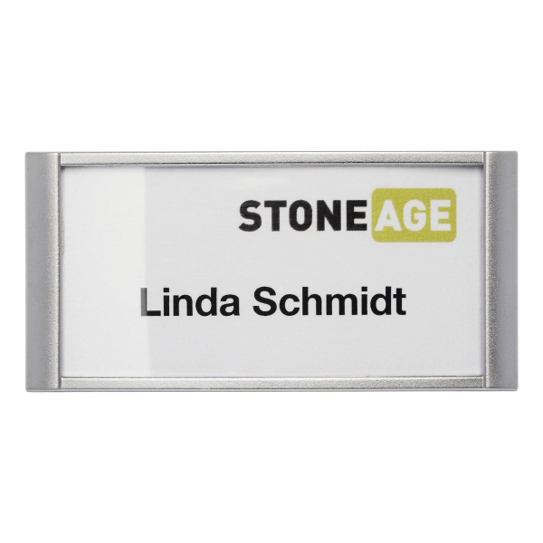 Durable 8541 Classic name badge with combiclip 30 x 65 mm - pack of 10