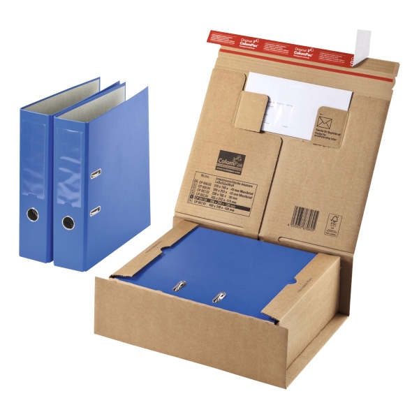 Pack de 10 cajas de envío con bolsillo para documentacion 330x290x120 mm