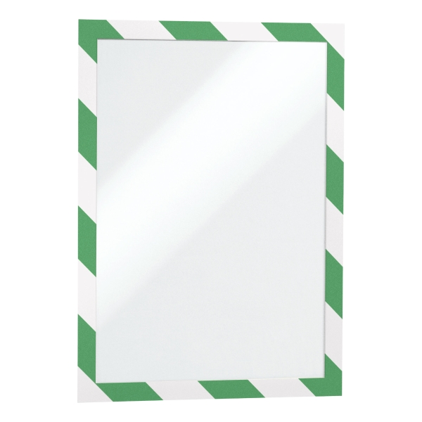 Duraframe tasak biztonsági közleményekhez A4, zöld/fehér, 2 darab/csomag
